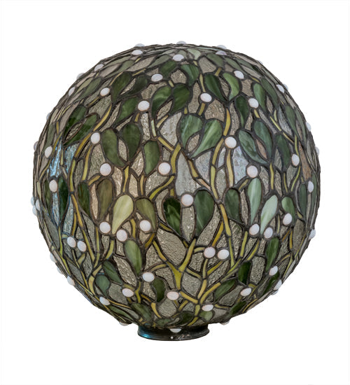 Meyda Lighting Mistletoe Ball 12" Multi-Colored Stained Shade Glass