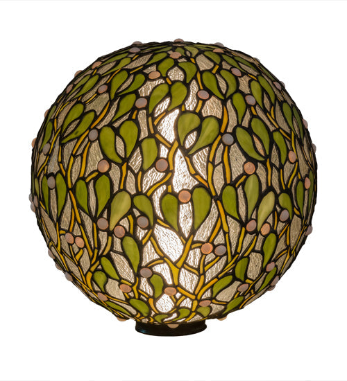 Meyda Lighting Mistletoe Ball 12" Multi-Colored Stained Shade Glass