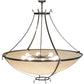 Meyda Lighting Modesto 50" 8-Light Timeless Bronze Inverted Pendant Light With Sahara Taupe Idalight Shade