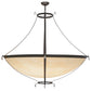 Meyda Lighting Modesto 50" 8-Light Timeless Bronze Inverted Pendant Light With Sahara Taupe Idalight Shade