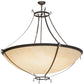 Meyda Lighting Modesto 50" 8-Light Timeless Bronze Inverted Pendant Light With Sahara Taupe Idalight Shade
