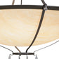 Meyda Lighting Modesto 50" 8-Light Timeless Bronze Inverted Pendant Light With Sahara Taupe Idalight Shade