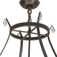 Meyda Lighting Modesto 50" 8-Light Timeless Bronze Inverted Pendant Light With Sahara Taupe Idalight Shade