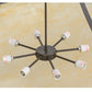 Meyda Lighting Modesto 50" 8-Light Timeless Bronze Inverted Pendant Light With Sahara Taupe Idalight Shade