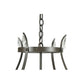 Meyda Lighting Modesto 52" 6-Light Timeless Bronze Inverted Pendant Light With Sahara Taupe Idalight Shade Glass