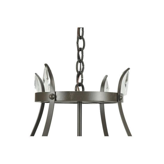 Meyda Lighting Modesto 52" 6-Light Timeless Bronze Inverted Pendant Light With Sahara Taupe Idalight Shade Glass