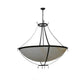 Meyda Lighting Modesto 52" 6-Light Timeless Bronze Inverted Pendant Light With Sahara Taupe Idalight Shade Glass