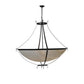 Meyda Lighting Modesto 52" 6-Light Timeless Bronze Inverted Pendant Light With Sahara Taupe Idalight Shade Glass