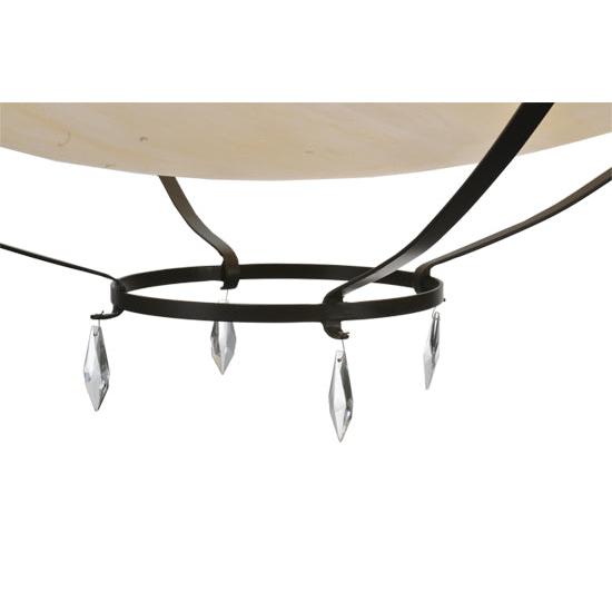 Meyda Lighting Modesto 52" 6-Light Timeless Bronze Inverted Pendant Light With Sahara Taupe Idalight Shade Glass