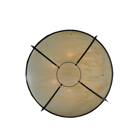 Meyda Lighting Modesto 52" 6-Light Timeless Bronze Inverted Pendant Light With Sahara Taupe Idalight Shade Glass