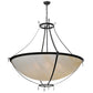 Meyda Lighting Modesto 52" 6-Light Timeless Bronze Inverted Pendant Light With Sahara Taupe Idalight Shade Glass