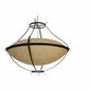 Meyda Lighting Modesto 66" 6-Light Timeless Bronze Inverted Pendant Light With Sahara Taupe Idalight Shade Glass