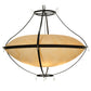 Meyda Lighting Modesto 66" 6-Light Timeless Bronze Inverted Pendant Light With Sahara Taupe Idalight Shade Glass