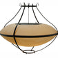 Meyda Lighting Modesto 66" 6-Light Timeless Bronze Inverted Pendant Light With Sahara Taupe Idalight Shade Glass
