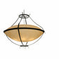 Meyda Lighting Modesto 66" 6-Light Timeless Bronze Inverted Pendant Light With Sahara Taupe Idalight Shade Glass