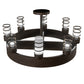 Meyda Lighting Molle 48" 8-Light Cafe Noir Cilindro Chandelier With White Statuario Idalight Shade Glass