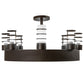 Meyda Lighting Molle 48" 8-Light Cafe Noir Cilindro Chandelier With White Statuario Idalight Shade Glass