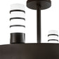 Meyda Lighting Molle 48" 8-Light Cafe Noir Cilindro Chandelier With White Statuario Idalight Shade Glass