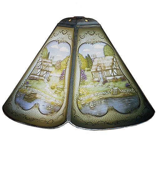 Meyda Lighting Molly's Pond 13" Multi-Colored Shade Glass