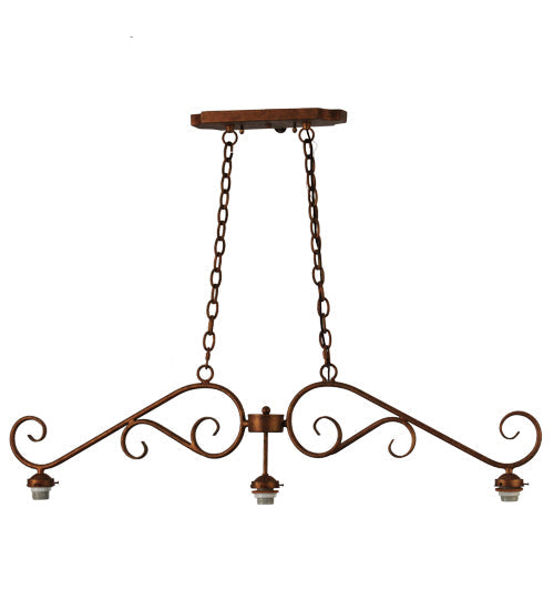 Meyda Lighting Mona 46" 3-Light Autumn Leaf Island Pendant Light Hardware
