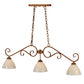 Meyda Lighting Mona 49" 3-Light Autumn Leaf Island Pendant Light With White Shade Glass