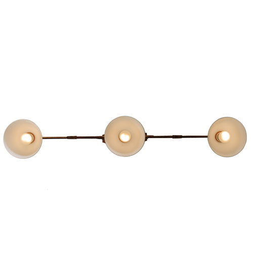 Meyda Lighting Mona 49" 3-Light Autumn Leaf Island Pendant Light With White Shade Glass