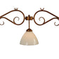 Meyda Lighting Mona 49" 3-Light Autumn Leaf Island Pendant Light With White Shade Glass