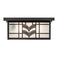 Meyda Lighting Monaca 21" 2-Light Black Cracked Ice Flush Mount Light With Frosted Seeded Shade Glass