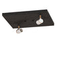 Meyda Lighting Monaca 21" 2-Light Black Cracked Ice Flush Mount Light With Frosted Seeded Shade Glass