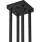 Meyda Lighting Monaca 70" 15-Light Black Cracked Ice Island Chandelier With Frosted Seeded Shade Glass