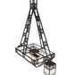 Meyda Lighting Monaca 70" 15-Light Black Cracked Ice Island Chandelier With Frosted Seeded Shade Glass
