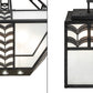 Meyda Lighting Monaca 70" 15-Light Black Cracked Ice Island Chandelier With Frosted Seeded Shade Glass