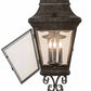 Meyda Lighting Monaco 11" 3-Light Smoke Monaco Lantern Wall Sconce With Clear Seeded Shade Glass
