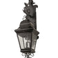 Meyda Lighting Monaco 11" 3-Light Smoke Monaco Lantern Wall Sconce With Clear Seeded Shade Glass