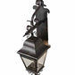 Meyda Lighting Monaco 11" 3-Light Smoke Monaco Lantern Wall Sconce With Clear Seeded Shade Glass