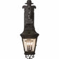 Meyda Lighting Monaco 11" 3-Light Smoke Monaco Lantern Wall Sconce With Clear Seeded Shade Glass