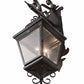 Meyda Lighting Monaco 11" 3-Light Smoke Monaco Lantern Wall Sconce With Clear Seeded Shade Glass