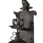 Meyda Lighting Monaco 11" 3-Light Smoke Monaco Lantern Wall Sconce With Clear Seeded Shade Glass