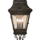 Meyda Lighting Monaco 11" 3-Light Smoke Monaco Lantern Wall Sconce With Clear Seeded Shade Glass