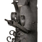 Meyda Lighting Monaco 9" 2-Light Smoke Lantern Wall Sconce With Clear Seeded Shade Glass