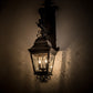 Meyda Lighting Monaco 9" 2-Light Smoke Lantern Wall Sconce With Clear Seeded Shade Glass