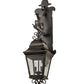 Meyda Lighting Monaco 9" 2-Light Smoke Lantern Wall Sconce With Clear Seeded Shade Glass