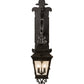 Meyda Lighting Monaco 9" 2-Light Smoke Lantern Wall Sconce With Clear Seeded Shade Glass