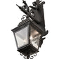 Meyda Lighting Monaco 9" 2-Light Smoke Lantern Wall Sconce With Clear Seeded Shade Glass