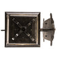 Meyda Lighting Monaco 9" 2-Light Smoke Lantern Wall Sconce With Clear Seeded Shade Glass