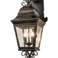 Meyda Lighting Monaco 9" 2-Light Smoke Lantern Wall Sconce With Clear Seeded Shade Glass