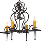 Meyda Lighting Monica 48" 8-Light Mahogany Bronze Island Chandelier With Ivory Faux Candlelight