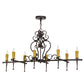 Meyda Lighting Monica 48" 8-Light Mahogany Bronze Island Chandelier With Ivory Faux Candlelight