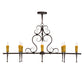 Meyda Lighting Monica 48" 8-Light Mahogany Bronze Island Chandelier With Ivory Faux Candlelight