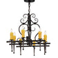 Meyda Lighting Monica 48" 8-Light Mahogany Bronze Island Chandelier With Ivory Faux Candlelight